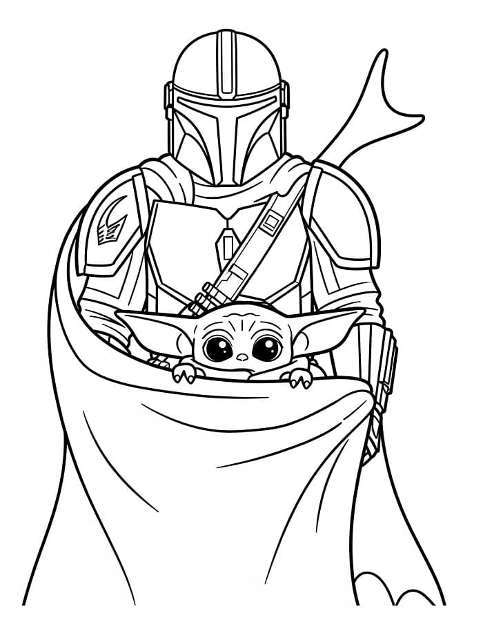 Coloriage gratuit Mandalorian #222058 de la collection Films et Séries TV à imprimer