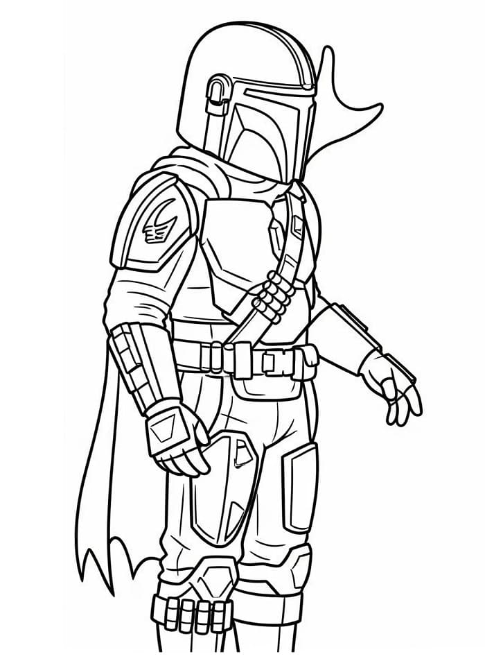 Coloriage gratuit Mandalorian #222061 de la collection Films et Séries TV à imprimer
