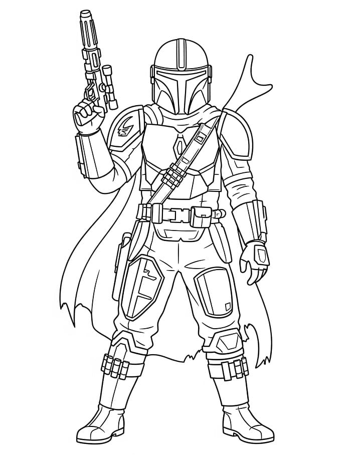 Coloriage gratuit Mandalorian #222063 de la collection Films et Séries TV à imprimer