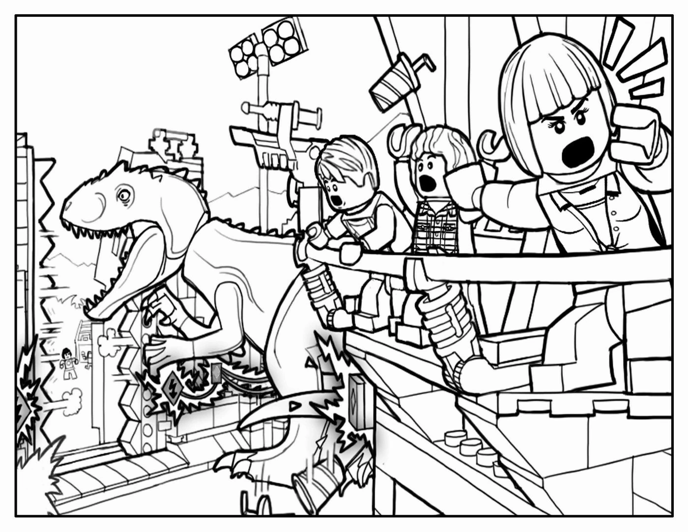 Dessin à colorier: Parc Jurassique (Films et Séries TV) #16053 - Coloriages à Imprimer Gratuits