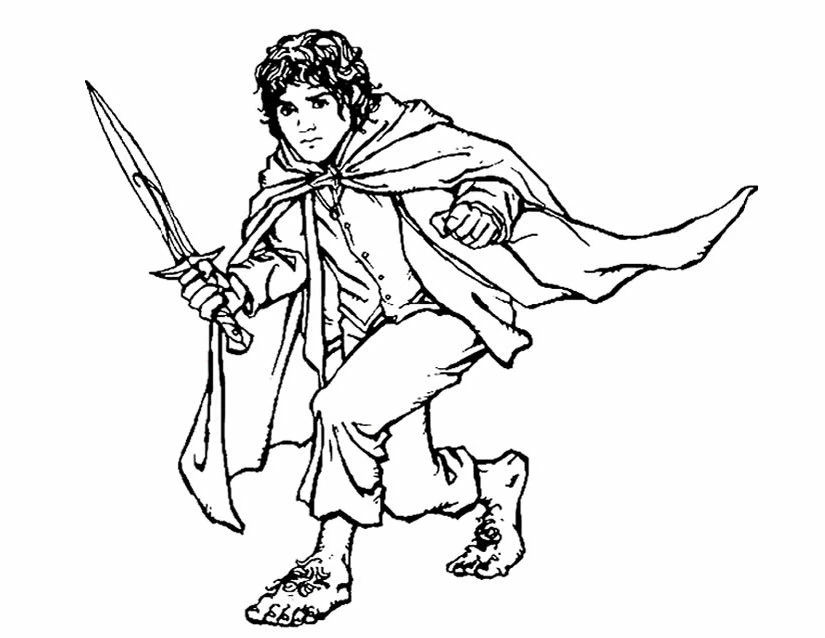 Dessin à colorier Seigneur des Anneaux #69918 issu de la collection Films et Séries TV, prêt à imprimer