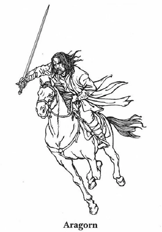 Coloriage gratuit Seigneur des Anneaux #70000 de la collection Films et Séries TV à imprimer