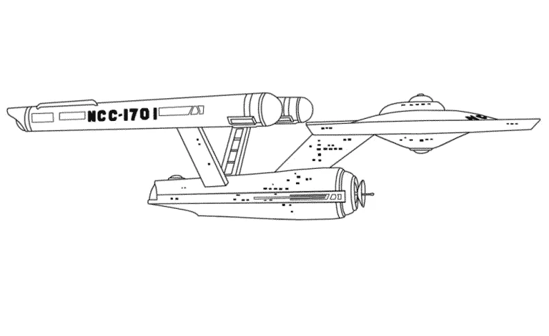 Dessin à colorier Star Trek #70190 issu de la collection Films et Séries TV, prêt à imprimer