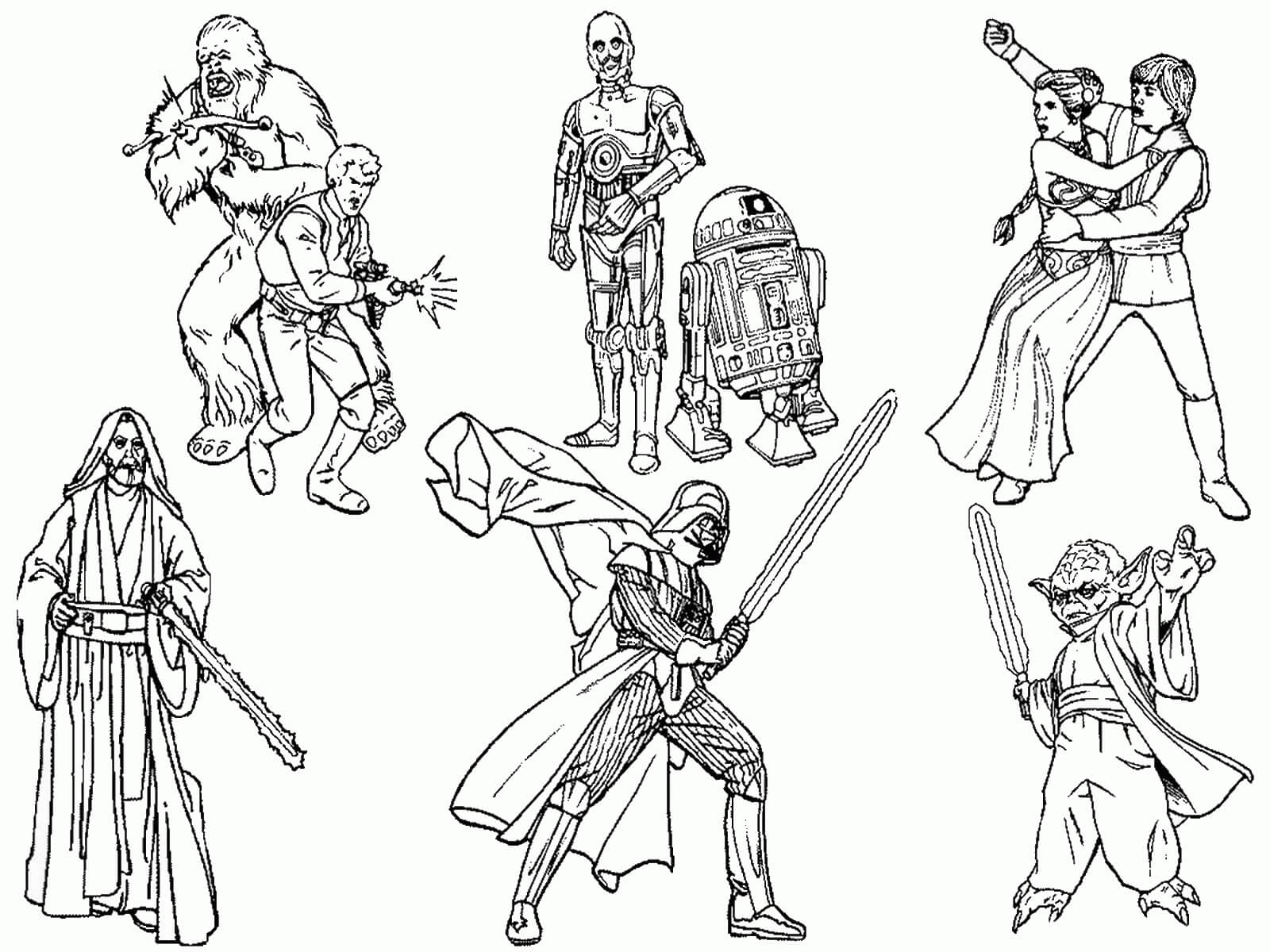 Dessin Star Wars #172343 à colorier de la série Films et Séries TV, gratuit à télécharger et imprimer