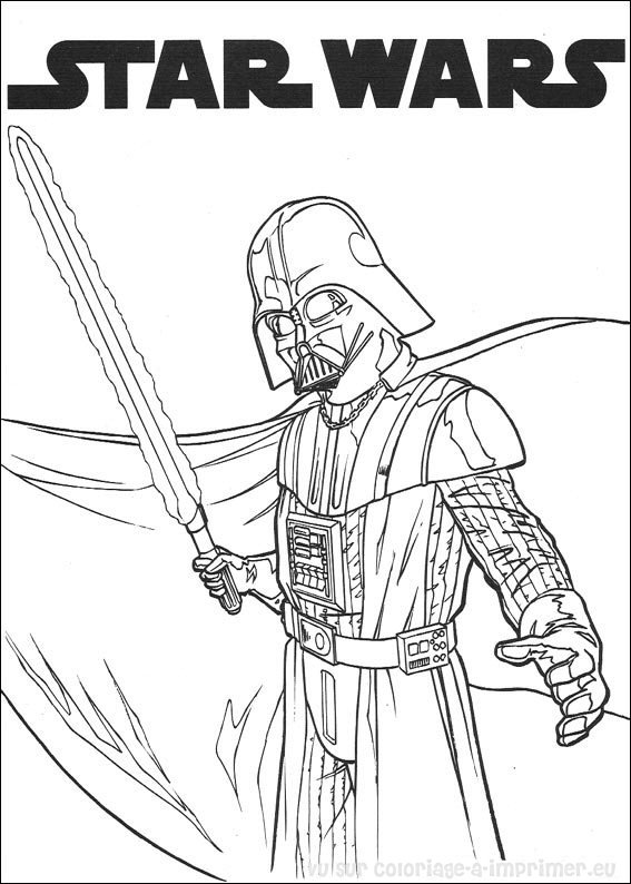 Dessin à colorier Star Wars #70918 issu de la collection Films et Séries TV, prêt à imprimer