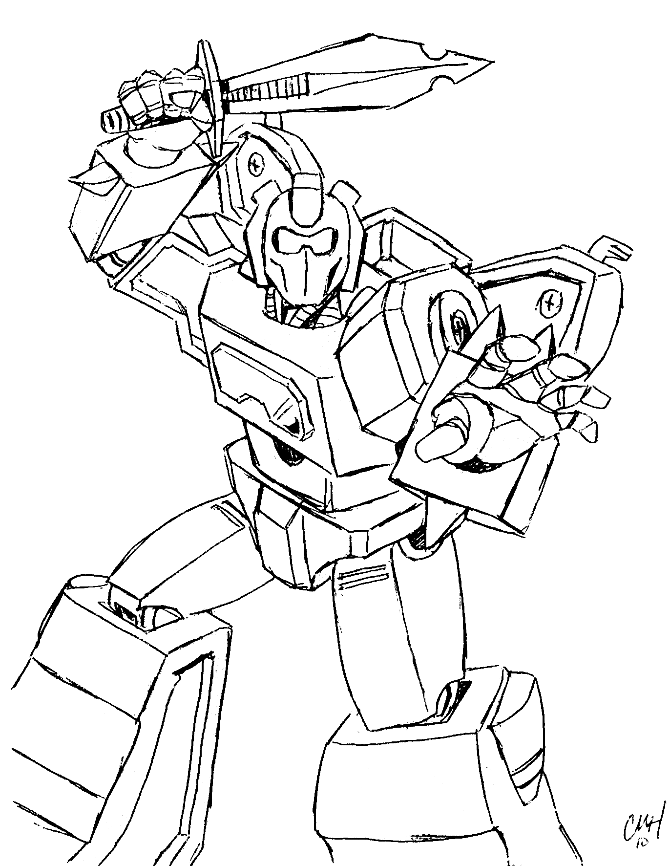 Coloriage gratuit Transformers #75086 de la collection Films et Séries TV à imprimer