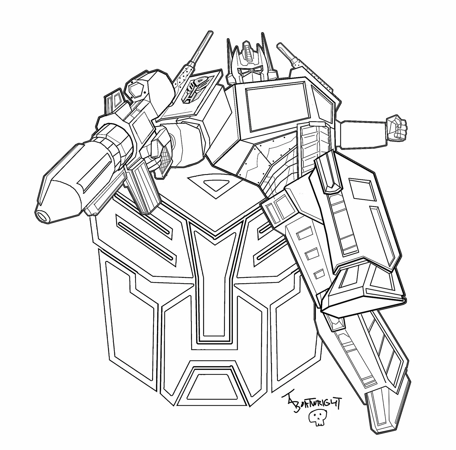 Coloriage gratuit Transformers #75130 de la collection Films et Séries TV à imprimer