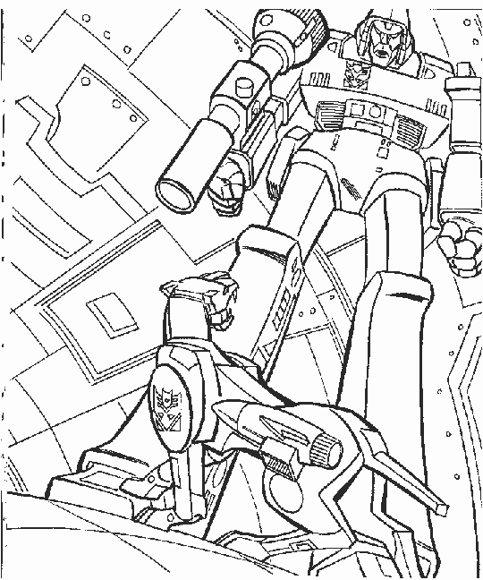 Dessin à colorier Transformers #75199 issu de la collection Films et Séries TV, prêt à imprimer