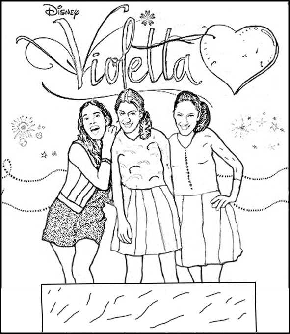 Coloriage imprimable Violetta #170461 de la collection Films et Séries TV à colorier aux crayons