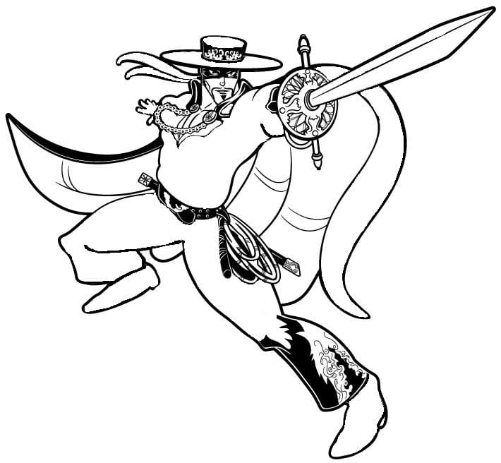 Coloriage gratuit pour enfants et adultes Zorro #200522, collection Films et Séries TV