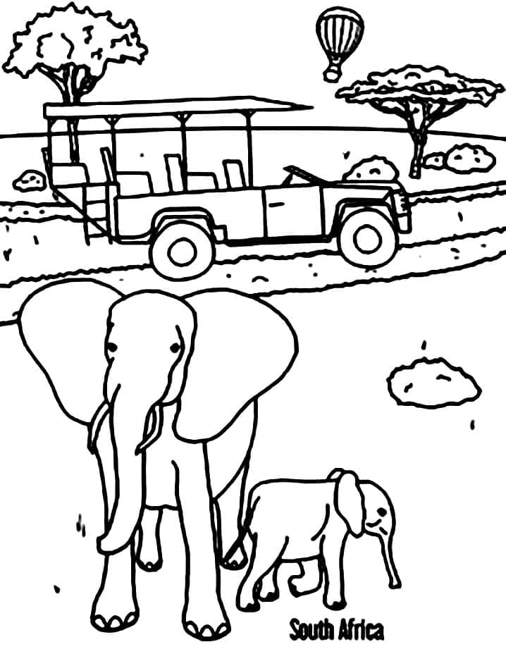 Dessin à colorier: Afrique (Géographie et Lieux) #193732 - Coloriages à Imprimer Gratuits