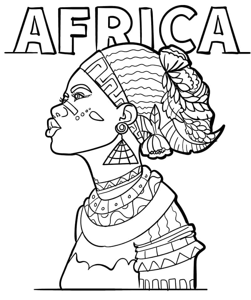 Dessin à colorier: Afrique (Géographie et Lieux) #193740 - Coloriages à Imprimer Gratuits