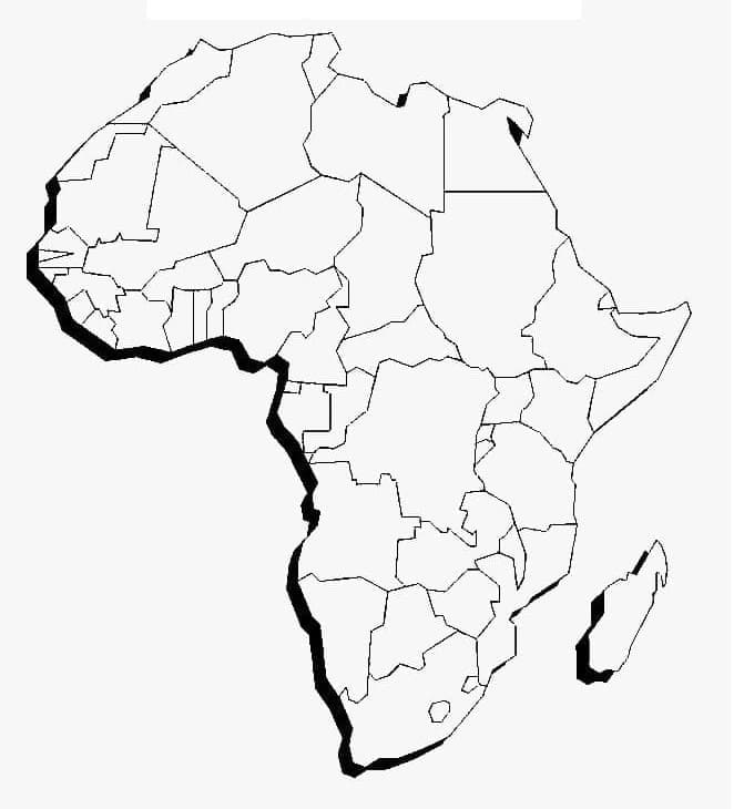 Dessin à colorier: Afrique (Géographie et Lieux) #193754 - Coloriages à Imprimer Gratuits