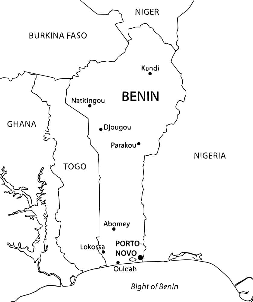 Dessin à colorier: Bénin (Géographie et Lieux) #190845 - Coloriages à Imprimer Gratuits