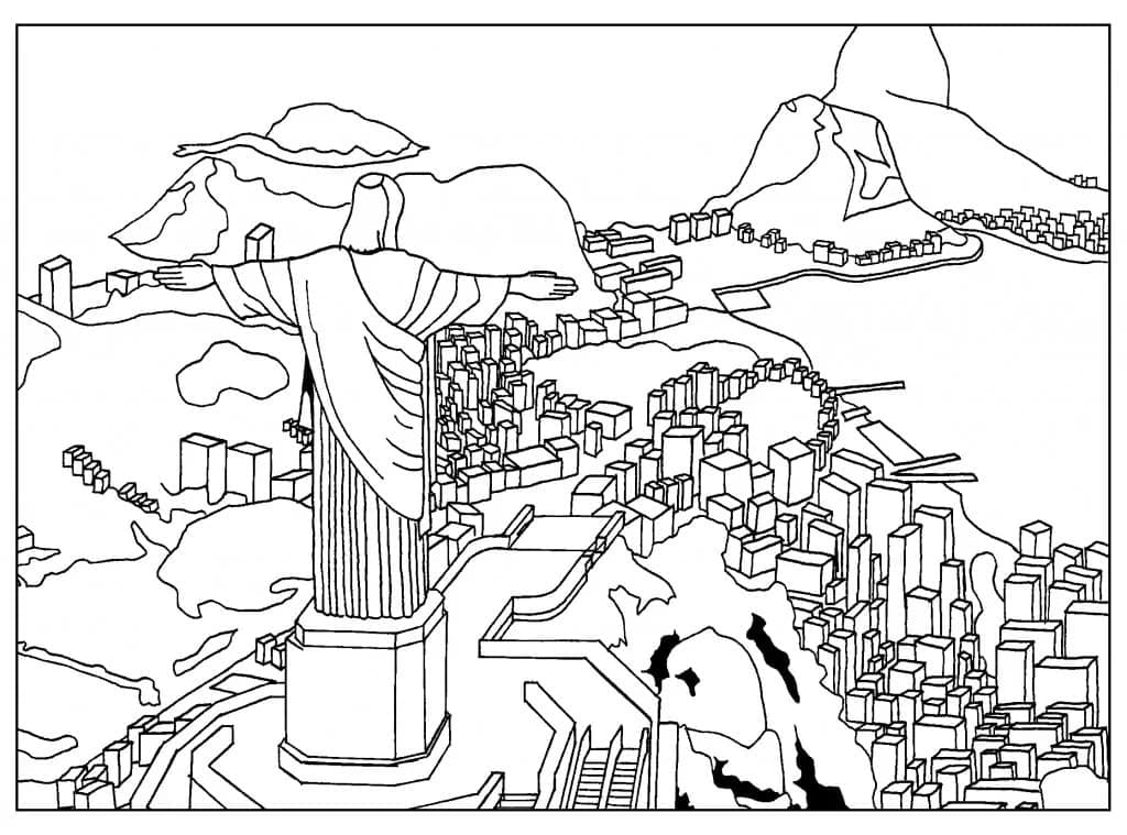 Dessin à colorier: Brésil (Géographie et Lieux) #184007 - Coloriages à Imprimer Gratuits