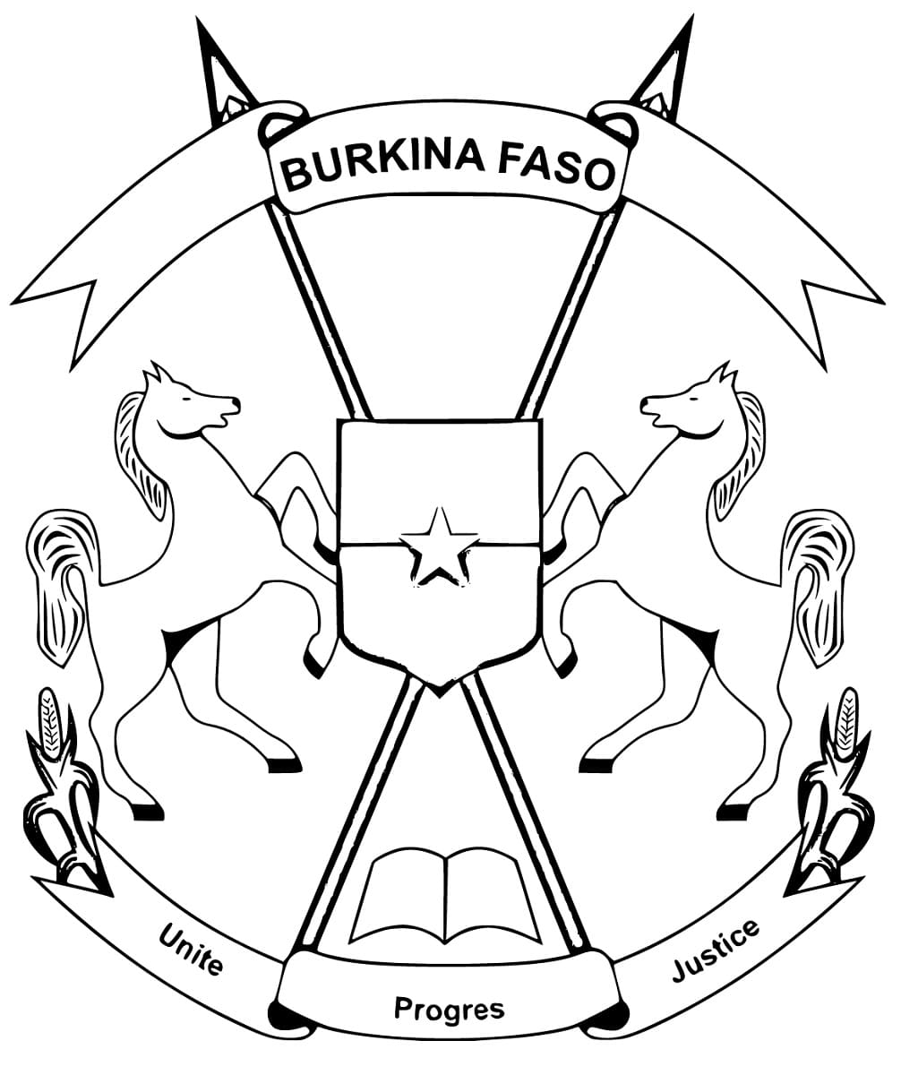 Dessin à colorier: Burkina Faso (Géographie et Lieux) #191664 - Coloriages à Imprimer Gratuits