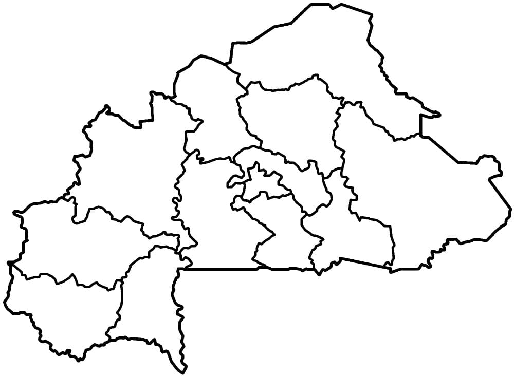 Dessin à colorier: Burkina Faso (Géographie et Lieux) #191668 - Coloriages à Imprimer Gratuits