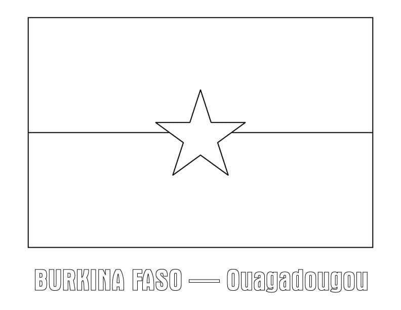 Dessin à colorier: Burkina Faso (Géographie et Lieux) #191672 - Coloriages à Imprimer Gratuits