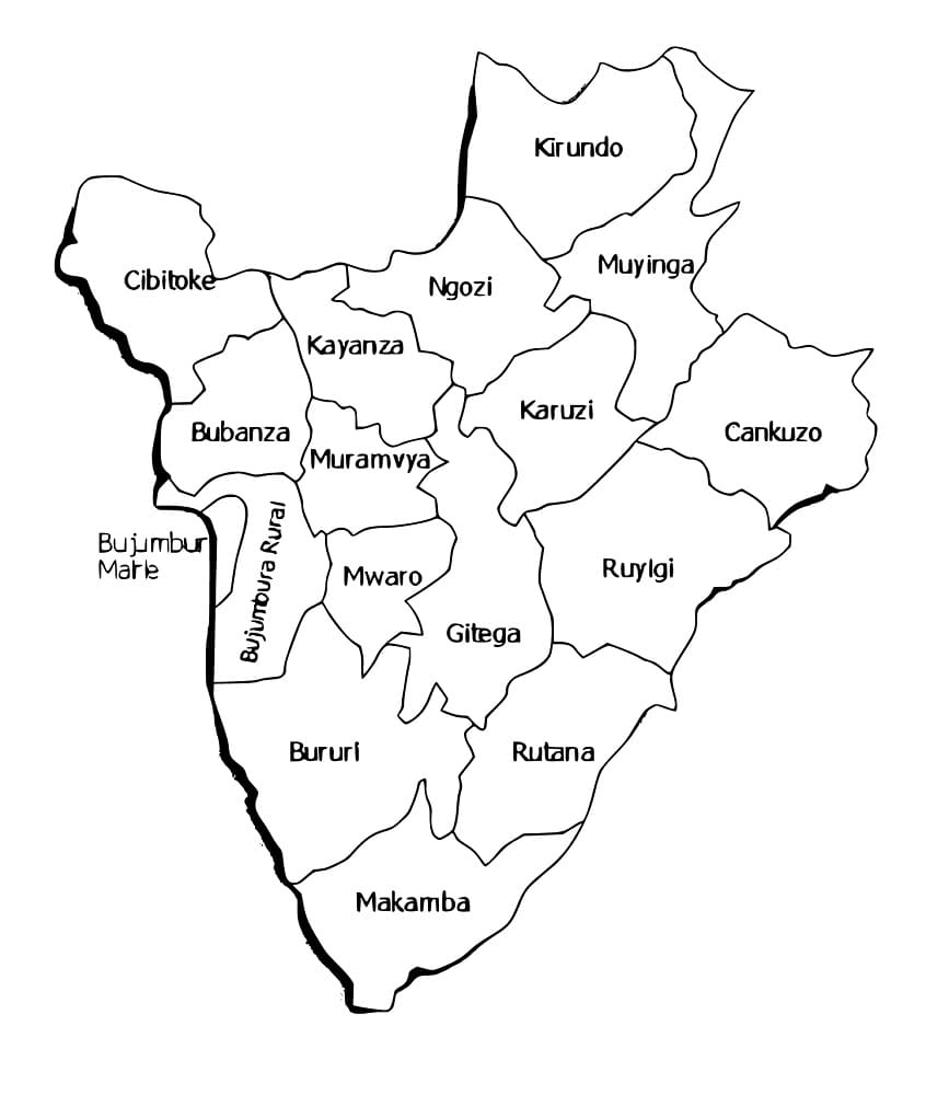 Dessin à colorier: Burundi (Géographie et Lieux) #191707 - Coloriages à Imprimer Gratuits