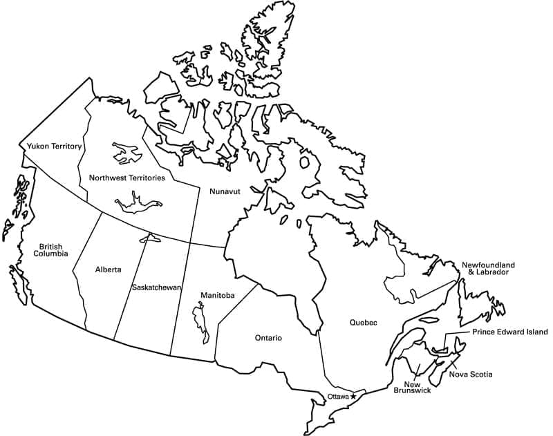 Dessin à colorier: Canada (Géographie et Lieux) #183821 - Coloriages à Imprimer Gratuits