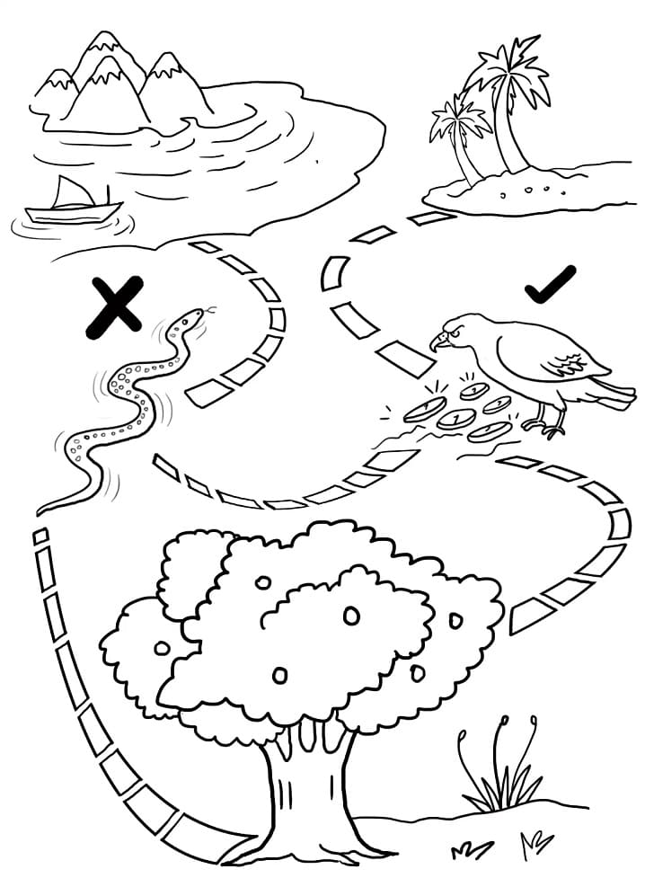 Dessin à colorier: Carte au Trésor (Géographie et Lieux) #211528 - Coloriages à Imprimer Gratuits
