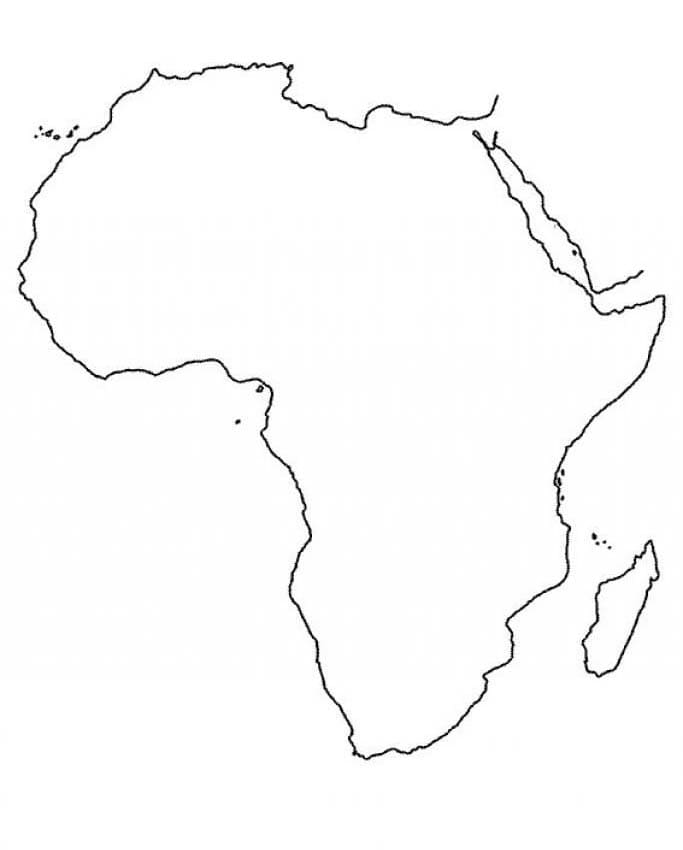 Dessin à colorier: Carte de l’Afrique (Géographie et Lieux) #179878 - Coloriages à Imprimer Gratuits