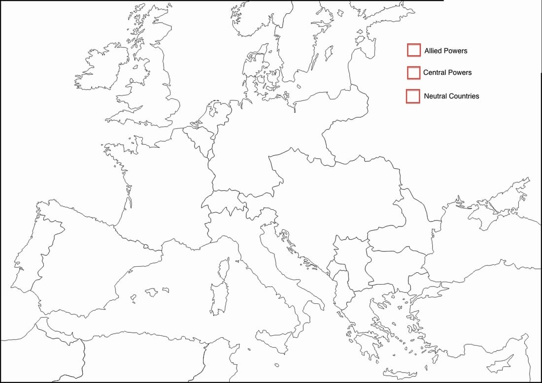 Dessin à colorier: Carte de l’Europe (Géographie et Lieux) #179887 - Coloriages à Imprimer Gratuits