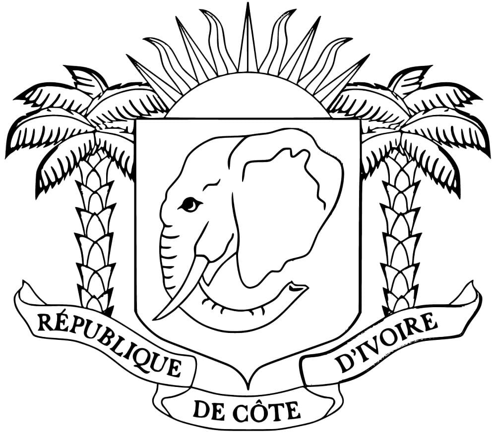 Dessin à colorier: Côte d’Ivoire (Géographie et Lieux) #191686 - Coloriages à Imprimer Gratuits