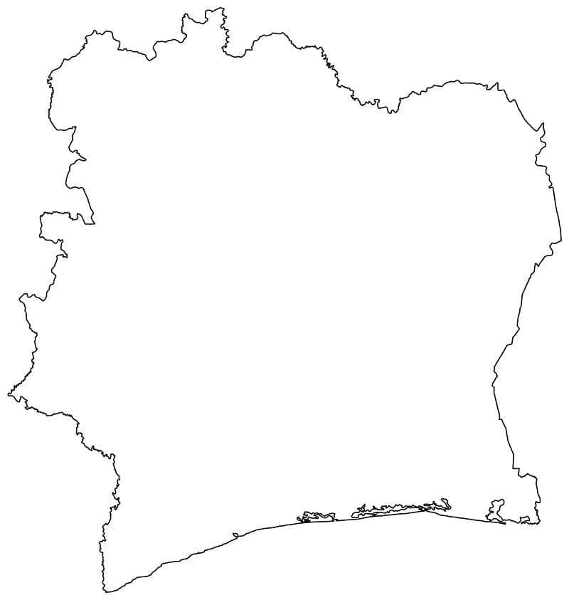 Dessin à colorier: Côte d’Ivoire (Géographie et Lieux) #191690 - Coloriages à Imprimer Gratuits