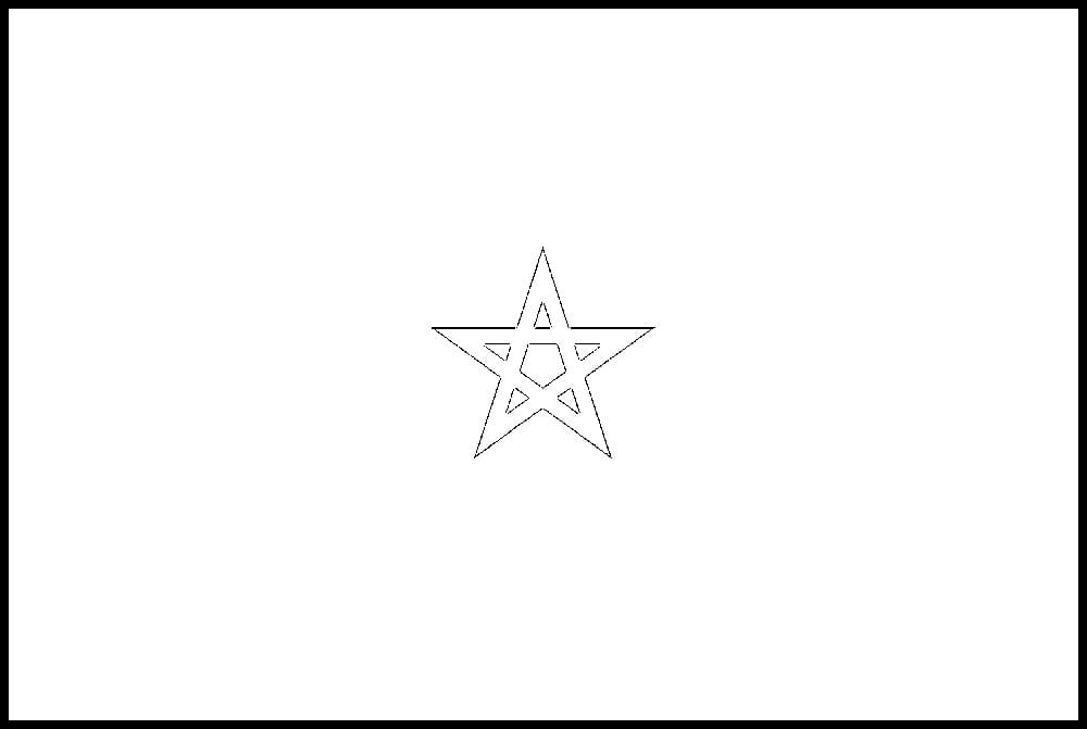 Dessin à colorier: Drapeau Maroc (Géographie et Lieux) #187983 - Coloriages à Imprimer Gratuits