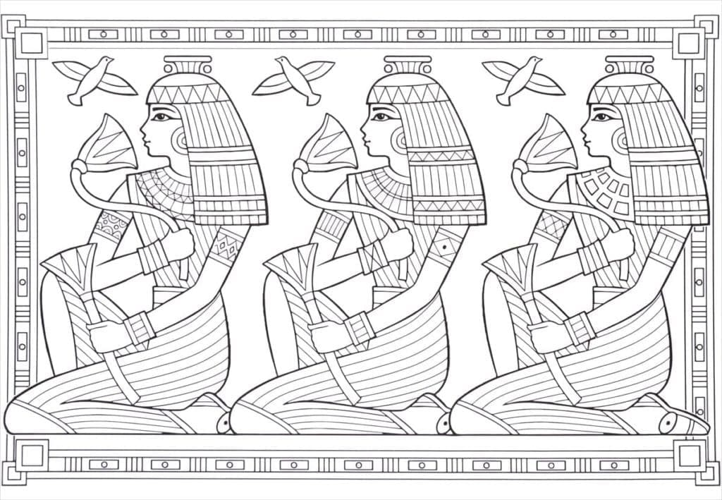Dessin à colorier: Égypte (Géographie et Lieux) #192814 - Coloriages à Imprimer Gratuits
