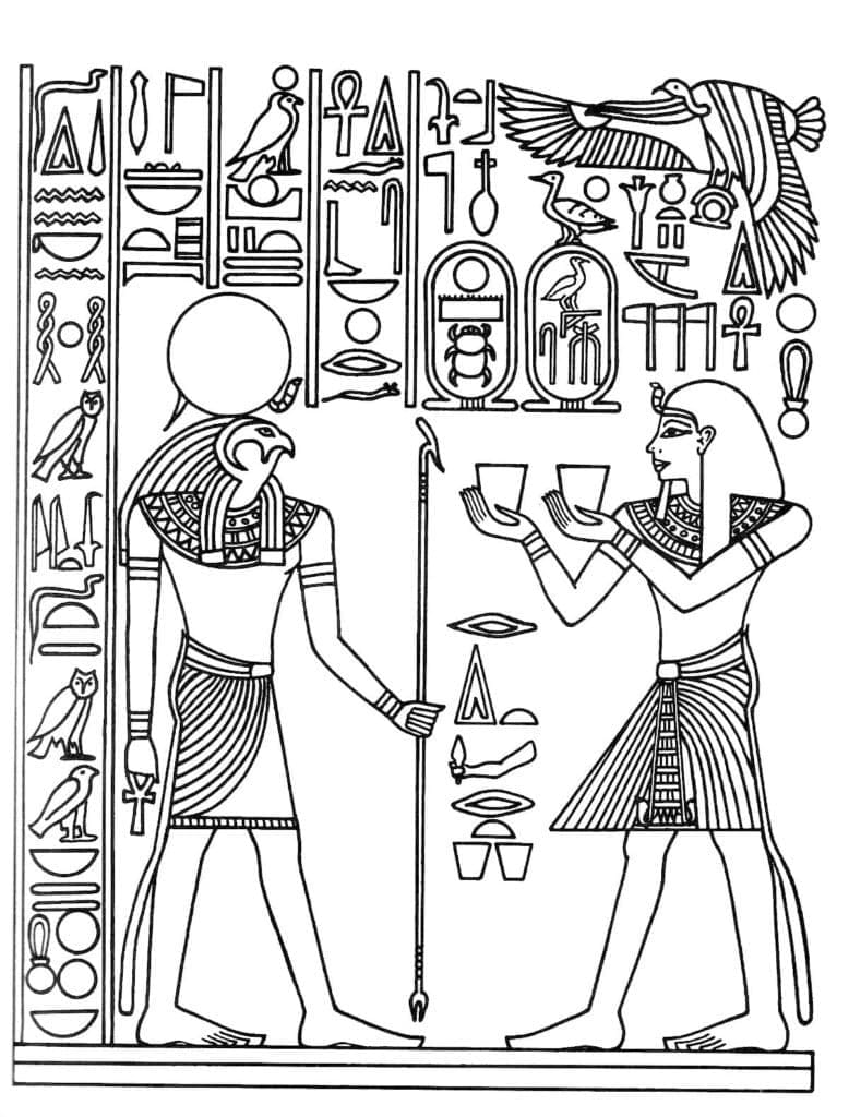 Dessin à colorier: Égypte (Géographie et Lieux) #192816 - Coloriages à Imprimer Gratuits