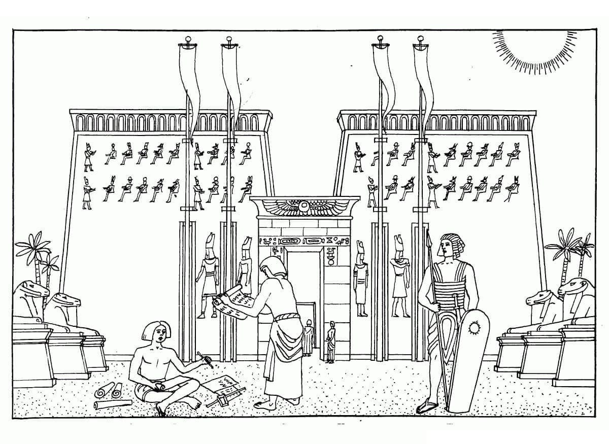 Dessin à colorier: Égypte (Géographie et Lieux) #192832 - Coloriages à Imprimer Gratuits