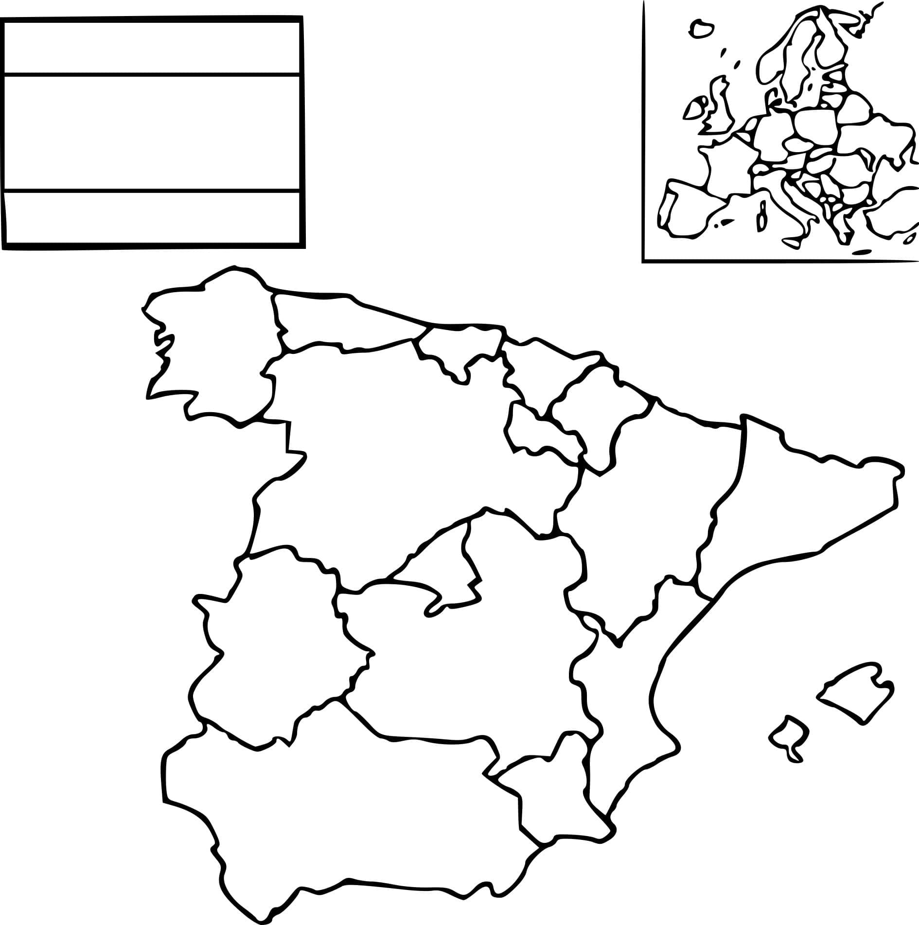 Dessin à colorier: Espagne (Géographie et Lieux) #184069 - Coloriages à Imprimer Gratuits