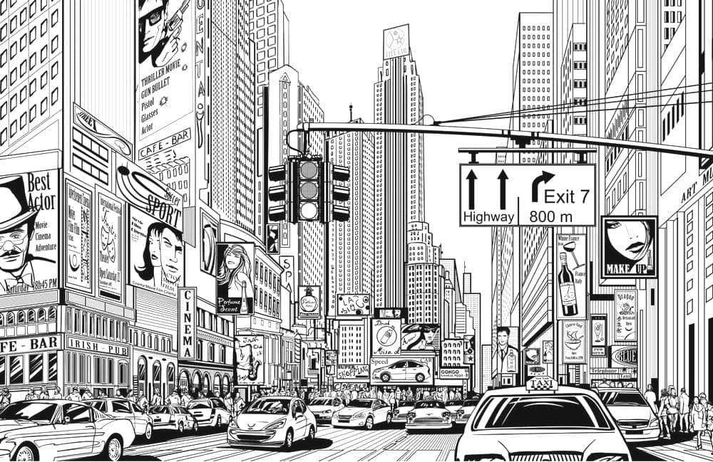 Dessin à colorier: Etats-Unis (USA) (Géographie et Lieux) #193260 - Coloriages à Imprimer Gratuits