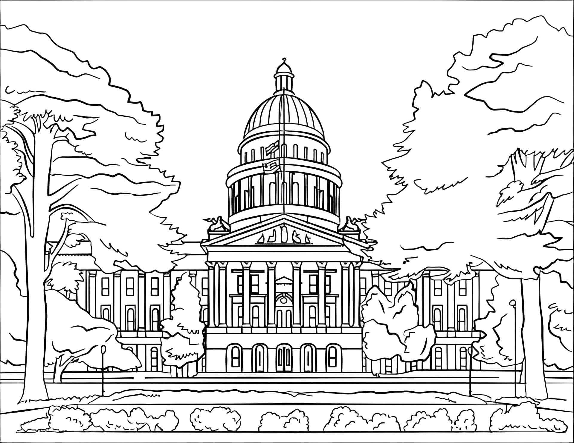 Dessin à colorier: Etats-Unis (USA) (Géographie et Lieux) #193279 - Coloriages à Imprimer Gratuits