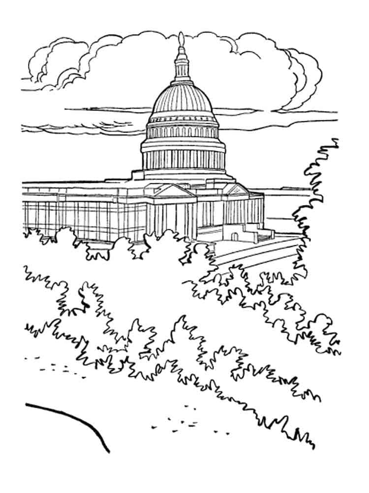 Joli coloriage Etats-Unis (USA) #193294 de la collection Géographie et Lieux, prêt à imprimer pour petits et grands