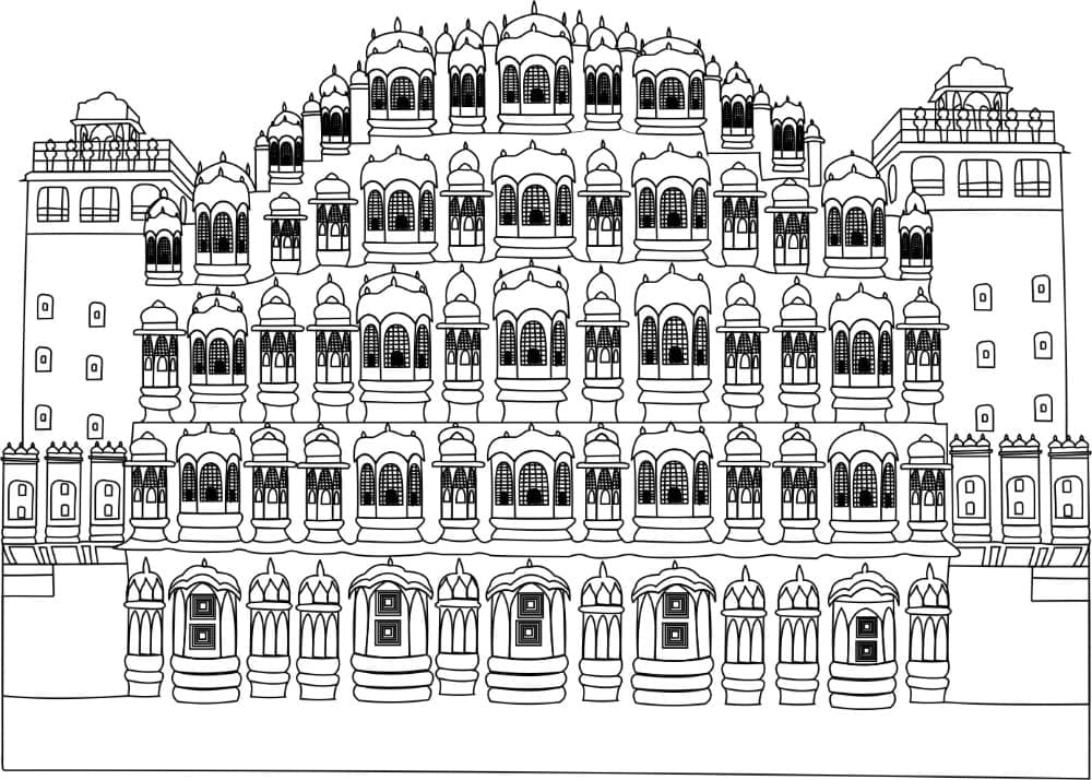 Dessin à colorier: Inde (Géographie et Lieux) #183988 - Coloriages à Imprimer Gratuits