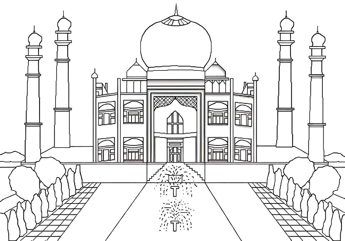 Dessin à colorier: Inde (Géographie et Lieux) #183989 - Coloriages à Imprimer Gratuits