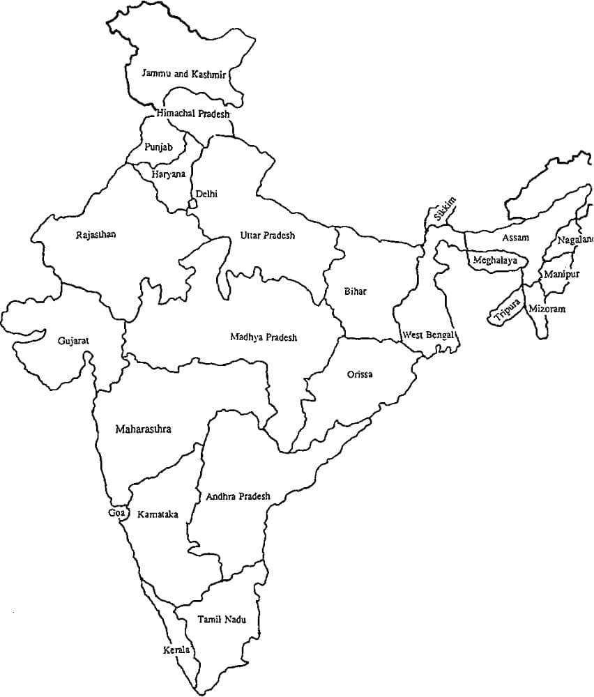Dessin à colorier: Inde (Géographie et Lieux) #183992 - Coloriages à Imprimer Gratuits