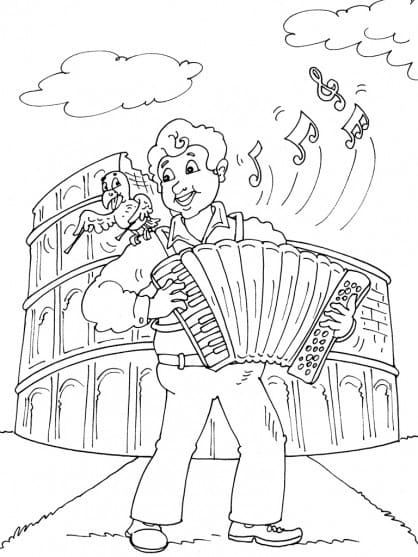 Dessin à colorier: Italie (Géographie et Lieux) #180501 - Coloriages à Imprimer Gratuits