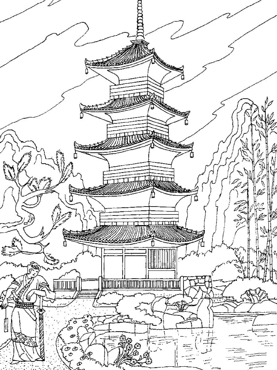 Dessin à colorier: Japon (Géographie et Lieux) #183947 - Coloriages à Imprimer Gratuits