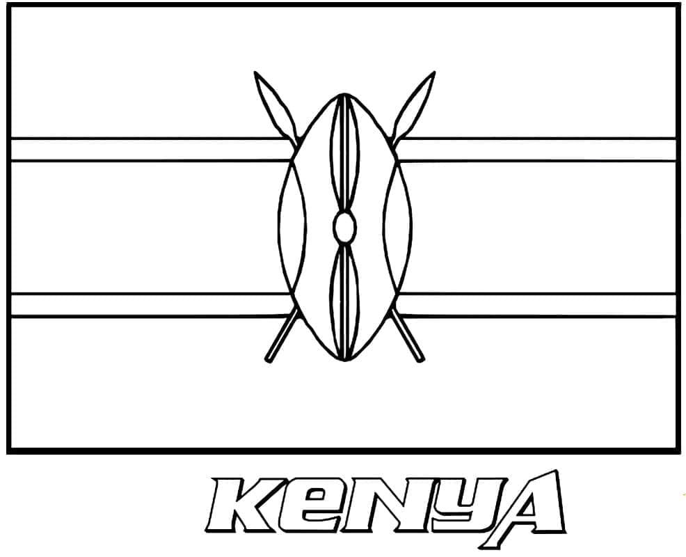 Dessin à colorier: Kenya (Géographie et Lieux) #190687 - Coloriages à Imprimer Gratuits