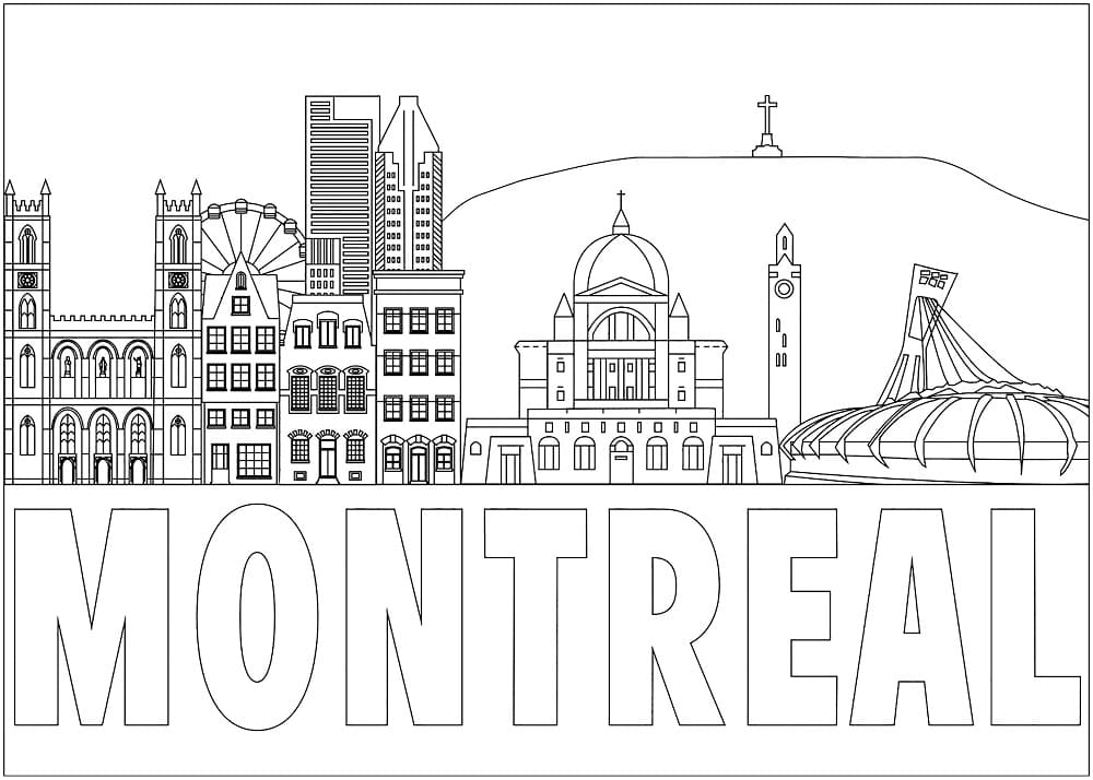 Dessin à colorier: Montréal (Géographie et Lieux) #194323 - Coloriages à Imprimer Gratuits