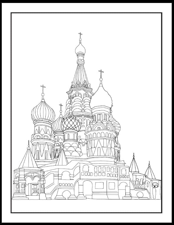 Dessin à colorier: Russie (Géographie et Lieux) #192547 - Coloriages à Imprimer Gratuits