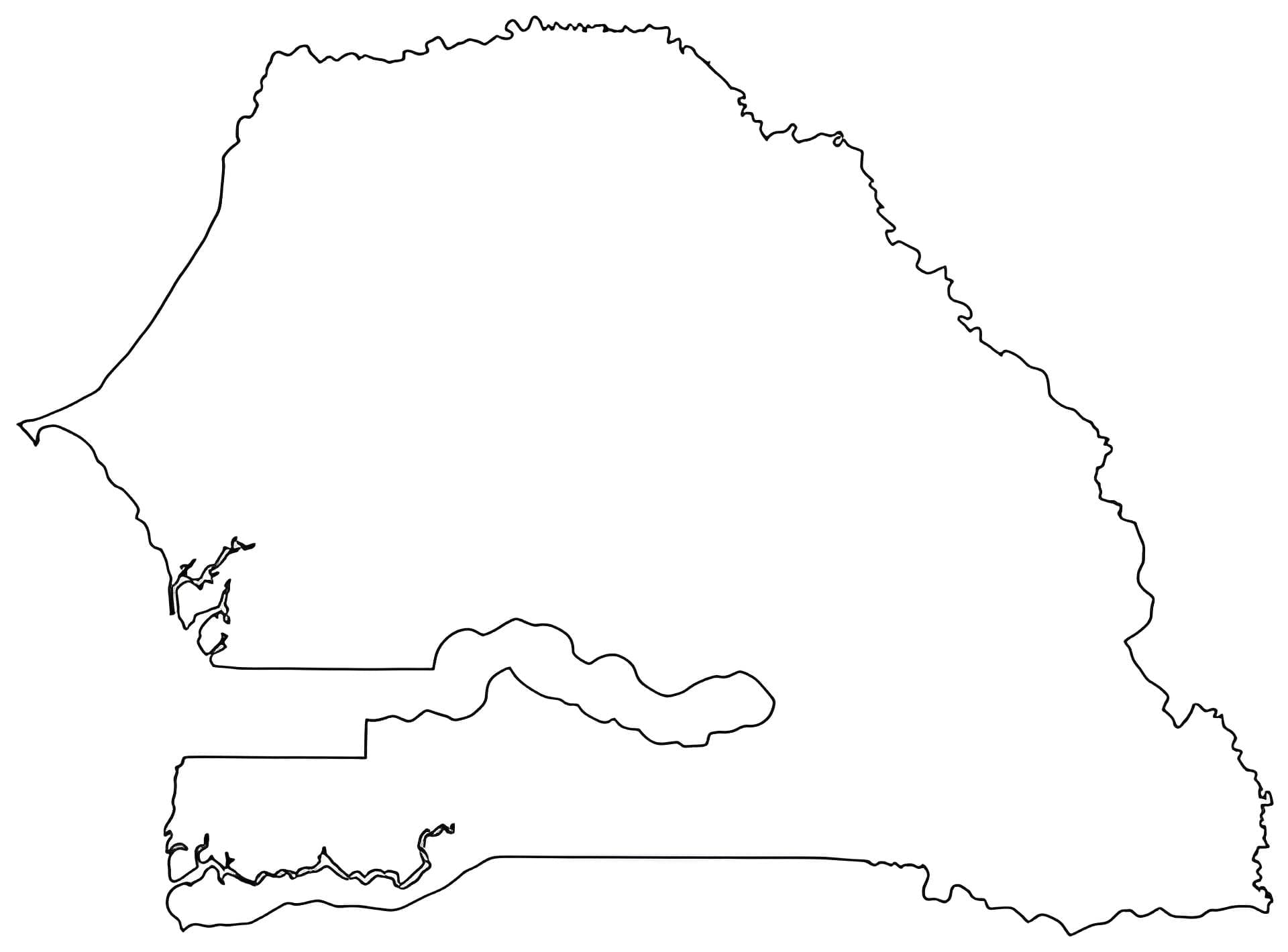 Dessin à colorier: Sénégal (Géographie et Lieux) #190699 - Coloriages à Imprimer Gratuits