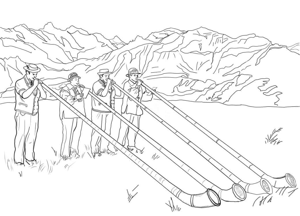 Dessin à colorier: Suisse (Géographie et Lieux) #183877 - Coloriages à Imprimer Gratuits