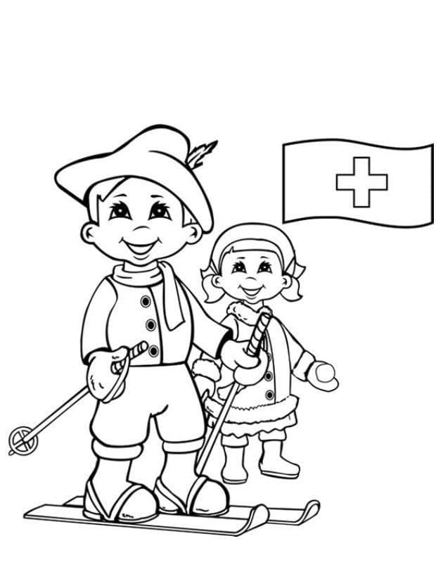Dessin à colorier: Suisse (Géographie et Lieux) #183878 - Coloriages à Imprimer Gratuits