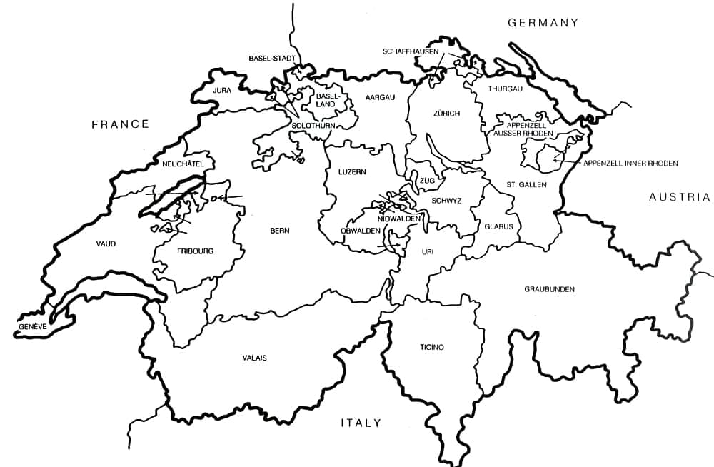 Dessin à colorier: Suisse (Géographie et Lieux) #183887 - Coloriages à Imprimer Gratuits