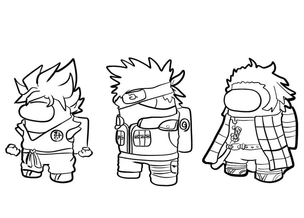 Coloriage gratuit Among Us #171897 de la collection Jeux Vidéos à imprimer